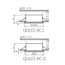 Kanlux 26301 Qules mennyezetbe építhető lámpa