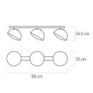 Klausen Unique 100013 Crowd  105x24,5cm, 3000lm, 4000K mennyezeti lámpa
