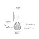 Klausen Unique 101021 Memory 18x35cm, vezetékes kapcsolós, 1xG9 fali lámpa