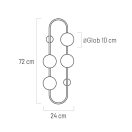 Klausen Unique 101024 Galilei 24x72cm, 4xG9 fali lámpa