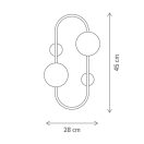 Klausen Unique 101056 Galilei 28x45cm, 2xG9 fali lámpa