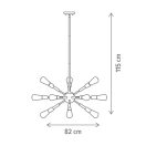 Klausen Unique 109000 Comet 82x115cm, 12xE27 függesztett lámpa