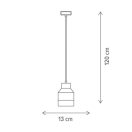 Klausen Unique 111037 Resin beton, 13x120cm, 1xE27 függesztett lámpa