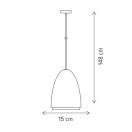 Klausen Unique 111040 Concrete beton, 15x148cm, 1xGU10 függesztett lámpa