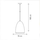 Klausen Unique 111041 Concrete beton, 15x148cm, 1xGU10 függesztett lámpa