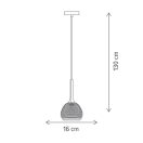 Klausen Unique 111051 Nest 16x130cm, 1xE14 függesztett lámpa