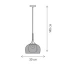 Klausen Unique 111052 Center 30x140cm, 1xE27 függesztett lámpa