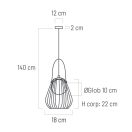 Klausen Unique 111099 Memory 18x140cm, 1xG9 függesztett lámpa
