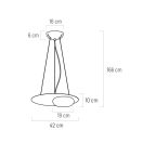 Klausen Unique 111100 Petit 42x164cm, 600lm, 4000K függesztett lámpa