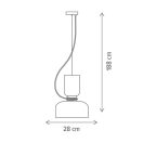 Klausen Unique 111101 Abel 28x188cm, 2xE27 függesztett lámpa