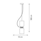 Klausen Unique 111103 Abel 13x188cm, 2xE27 függesztett lámpa