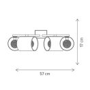 Klausen Unique 140010 Klass 57x17cm, 5xG9 mennyezeti lámpa