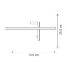 Klausen Unique 140023 Modular 70,5x25,5cm, 4950lm, 3000K mennyezeti lámpa