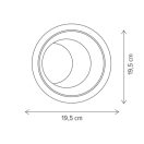 Klausen Unique 141007 Cryptic d19,5cm, 525lm, 3000K fali lámpa