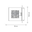 Klausen Unique 141017 Klass 16x14,5cm, 1xG9 fali lámpa