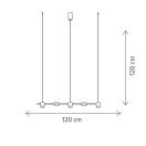 Klausen Unique 142019 Passage 120x120cm, 1800lm, 3000K függesztett lámpa
