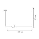 Klausen Unique 142020 Veros függőlegesen vagy vízszintesen szerelhető, 1355lm, 4000K függesztett lámpa