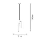 Klausen Unique 142036 Tubular 17x140cm, 1350lm, 3000K függesztett lámpa