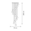 Klausen Unique 142043 Esmond 51x300cm, 3100lm, 3000K függesztett lámpa