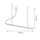 Klausen Unique 142051 Line 120x150cm, dimm, 1150lm, 4000K függesztett lámpa