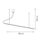 Klausen Unique 142054 Line 180x150cm, dimm, 1530lm, 4000K függesztett lámpa