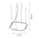 Klausen Unique 142059 Essential 75x75x150cm, dimm, 2300lm, 4000K függesztett lámpa