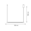 Klausen Unique 142068 Vizio 120x150cm, 1840lm, 4000K függesztett lámpa