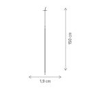 Klausen Unique 142071 Vizio 1,9x150cm, beépíthető mennyezetrózsás, 1800lm, 4000K függesztett lámpa