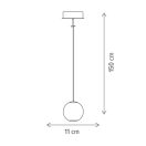 Klausen Unique 142072 Esmond 11x150cm, 390lm, 3000K függesztett lámpa