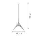 Klausen Unique 142073 Fluctus 7100lm, 3000/4500/6000K 46,5x150cm függesztett lámpa