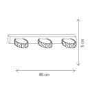 Klausen 146002 Champagne 46x5x11,5cm, 600lm, 4000K fali lámpa