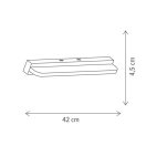 Klausen 146004 Aquina 42x4,5x7,5cm, 840lm, 4000K fali lámpa