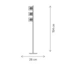 Klausen Unique 147002 Klass 26x154cm, 3xG9 álló lámpa