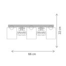 Klausen KL100028 Tedd 65x15x22cm, 3xE27  mennyezeti lámpa