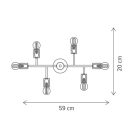 Klausen KL100030 Aglet 59x29x20cm, 6xE27 mennyezeti lámpa