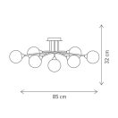 Klausen KL100053 Helia 85x32cm, 7xG9 mennyezeti lámpa