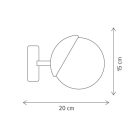 Klausen KL101034 Globe 15x20cm, 1xE14 falikar