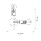 Klausen KL101037 Aglet 19x15,6cm, 2xE27 falikar