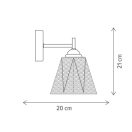 Klausen KL101047 Hexa 21x15x20cm, 1xE27 falikar