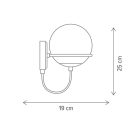 Klausen KL101052 Serinity 15x25x19cm, 1xE14 falikar