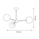 Klausen KL103016 Arms 65x45cm, 3xE14 csillár