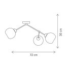 Klausen KL103018 Flavor 45x72x30cm, 3xE27 mennyezeti lámpa