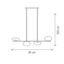 Klausen KL104007 Dreamy 81x22x120cm, 4xG9 függesztett lámpa