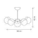 Klausen KL105009 Globe 66x42cm, 5xE14 mennyezeti lámpa