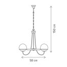 Klausen KL105010 Serinity 58x150cm, 5xE14 csillár