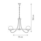 Klausen KL108001 Serinity 75x150cm, 8xE14 csillár