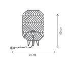 Klausen KL108037 Tess 24x40cm, 1xE27 asztali lámpa