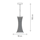 Klausen KL111106 Quinn 18x150cm, 1xE27 függesztett lámpa