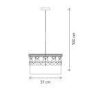 Klausen KL111116 Tedd 37x100cm, 1xE27 függesztett lámpa 