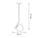 Klausen KL111121 Mistery 25x150cm, 1xE27 függesztett lámpa